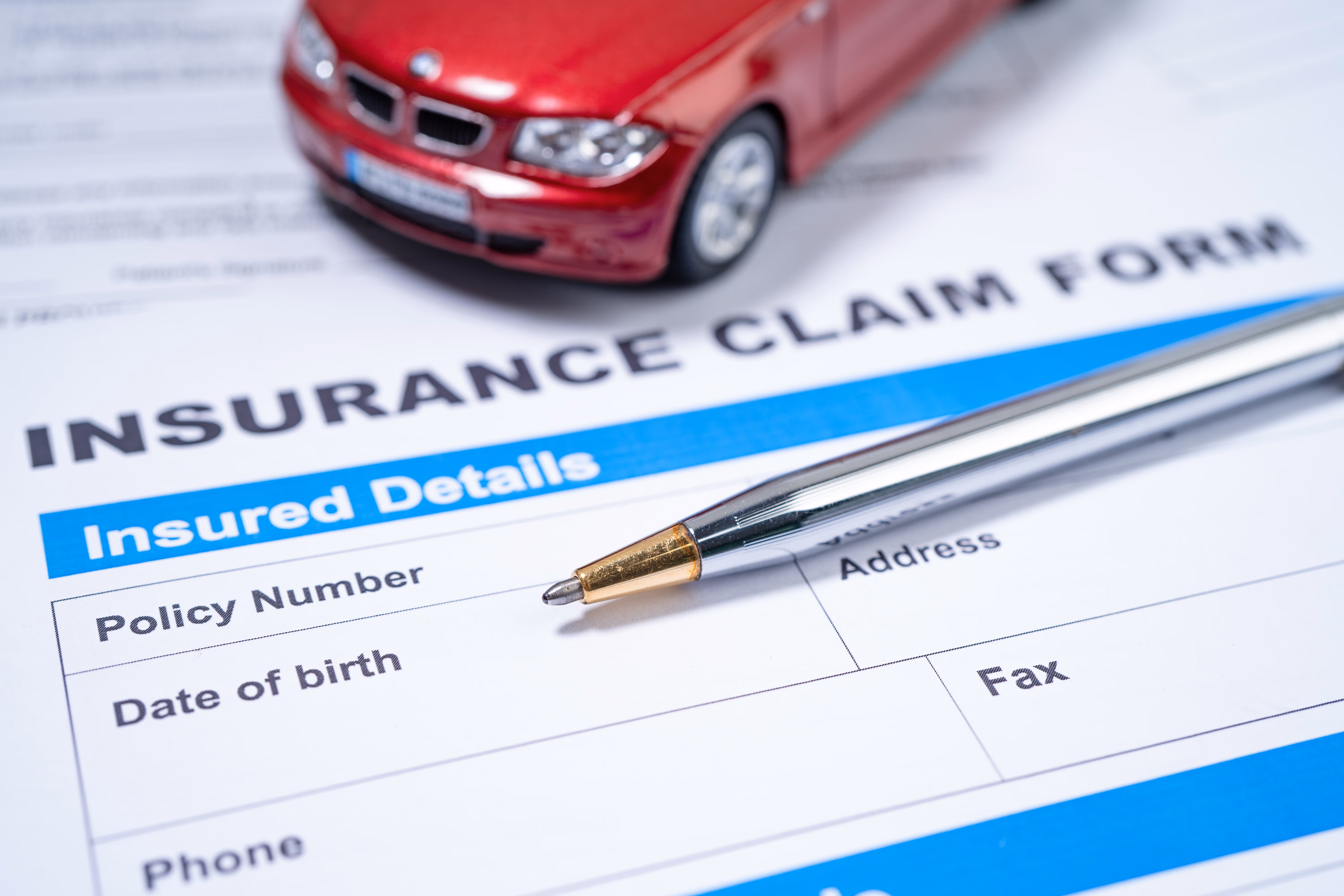 Insurance claim paperwork for OKC roof damage