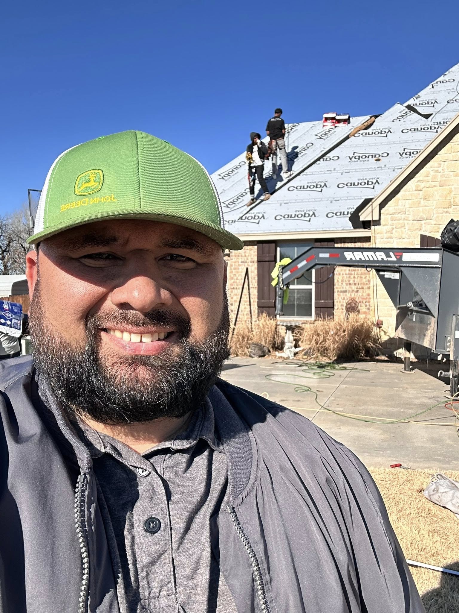 Osuna Roofing crew performing storm damage repair Oklahoma City